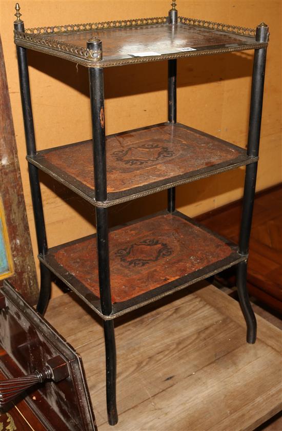 Victorian inlaid etagere